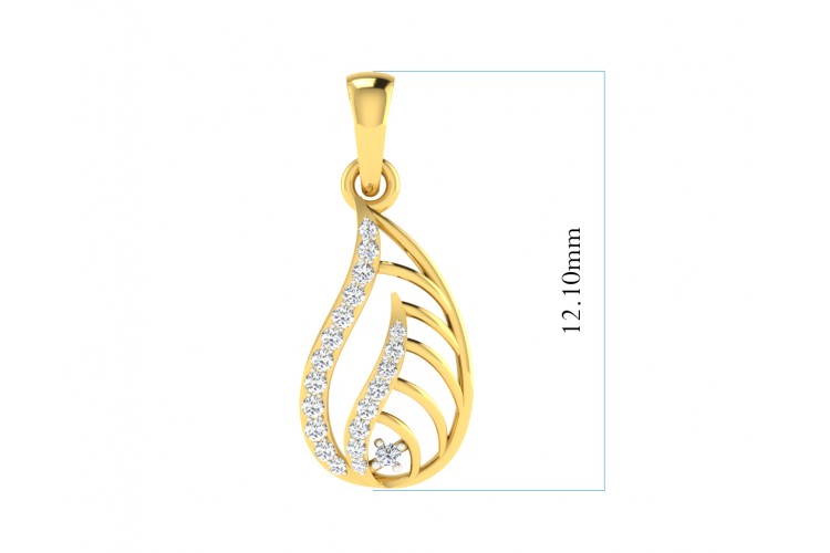 Leza Diamond Pendant in Gold